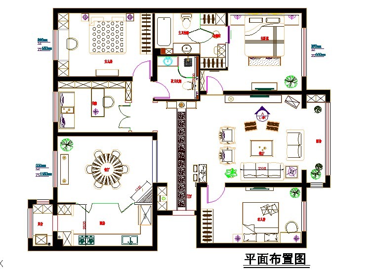 金地·铂悦-中式古典-四居室