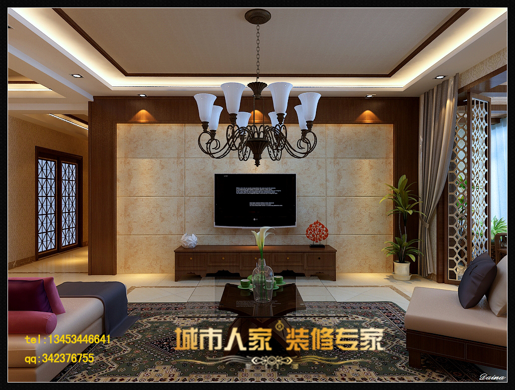 万科·金域国际-中式古典-三居室