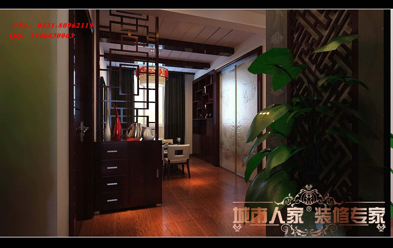 雅居园-中式古典-三居室
