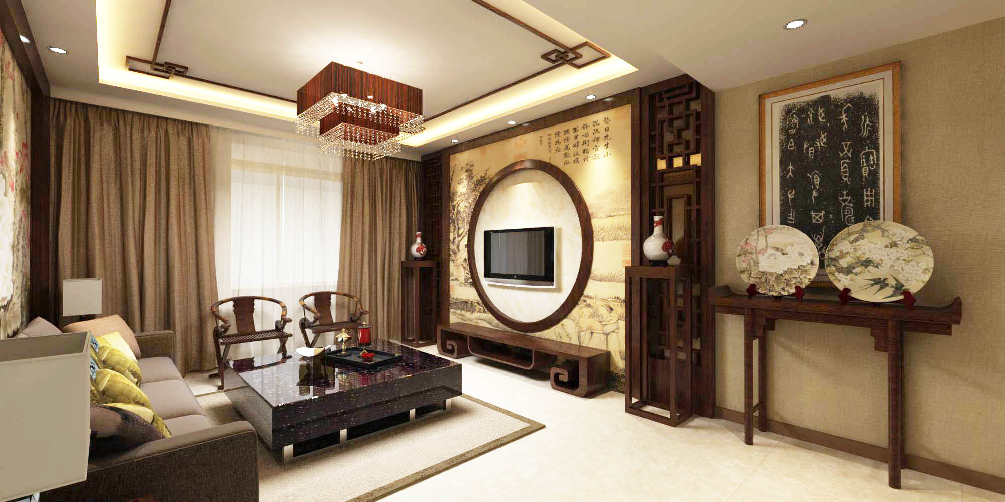 新加坡城-中式古典-二居室