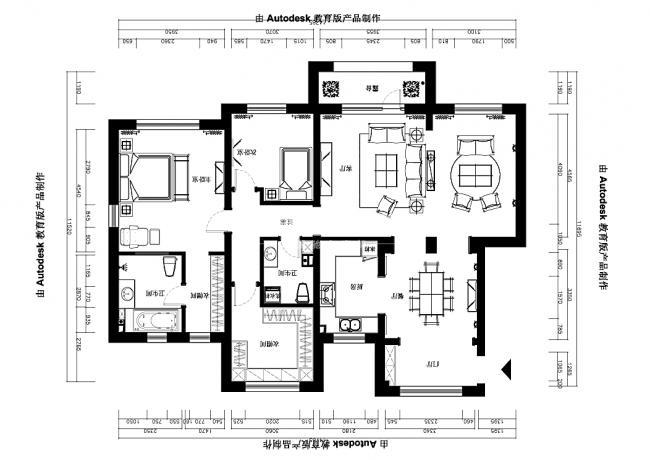 金地·铂悦-西式古典-三居室