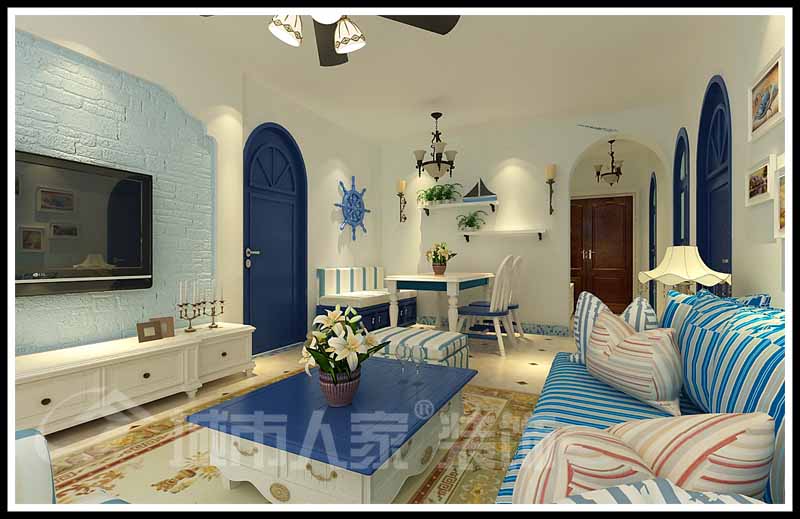 绿城理想之城西子公寓-地中海风格-二居室