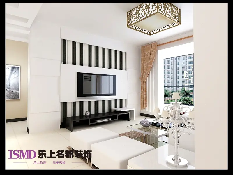 背景中电视玻璃墙v背景的第二种方案,石膏板和亚克力客厅的搭配,加盟劳卡衣柜类似图片