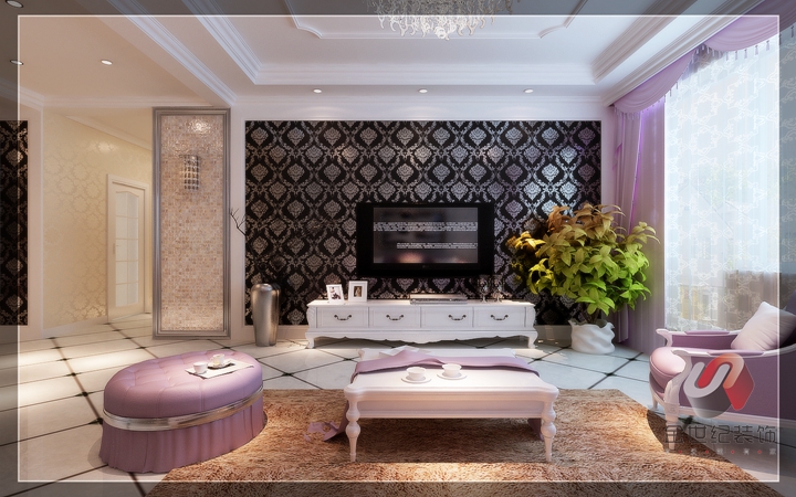 中海紫御观邸-中式古典-三居室