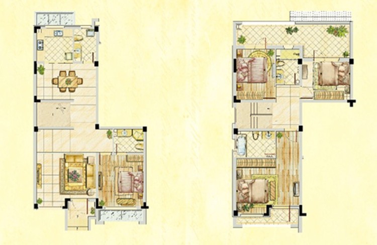 世茂诺沙湾-混合型风格-四居室