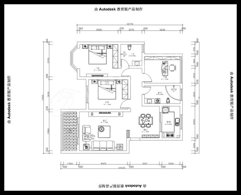 奥园水岸豪庭-中式古典-三居室