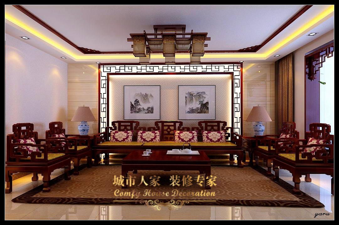 天天家园-中式古典-三居室