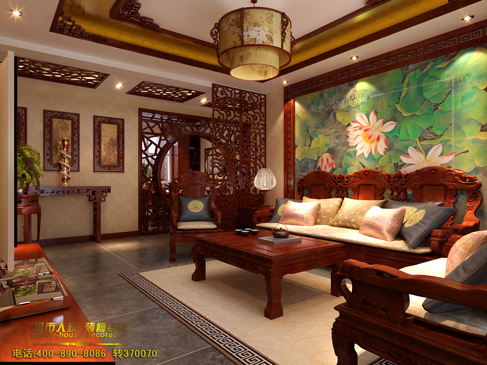 紫金苑-中式古典-二居室