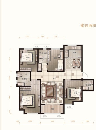 汇君城-中式古典-四居室
