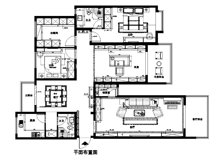 华润橡树湾-中式古典-四居室