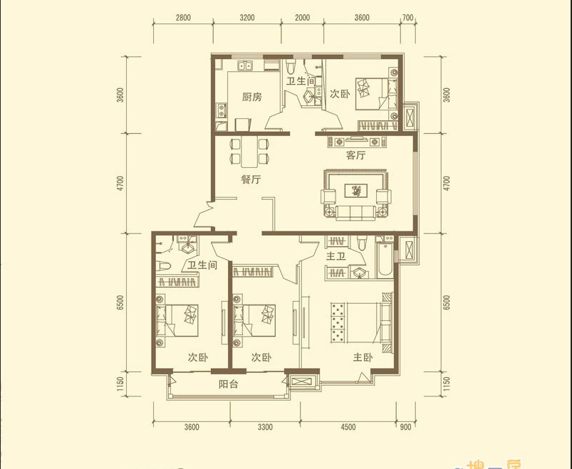 建投十号院-西式古典-四居室
