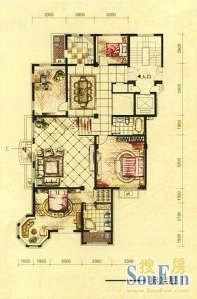 维士·伊丽雅特湾2期-混合型风格-四居室