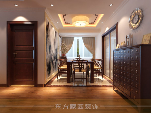 青岛凤凰城-中式古典-三居室