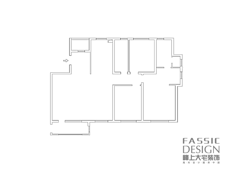 钻石湾-混合型风格-三居室