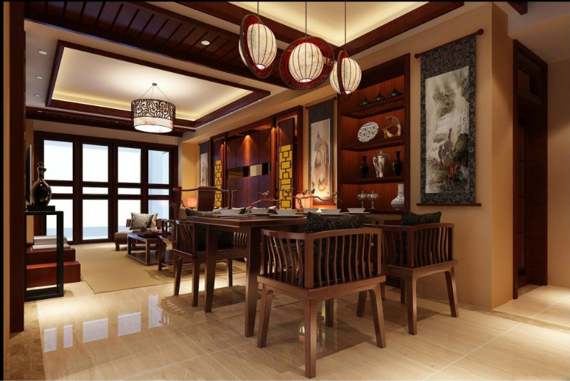 中海城-中式风格-三居室