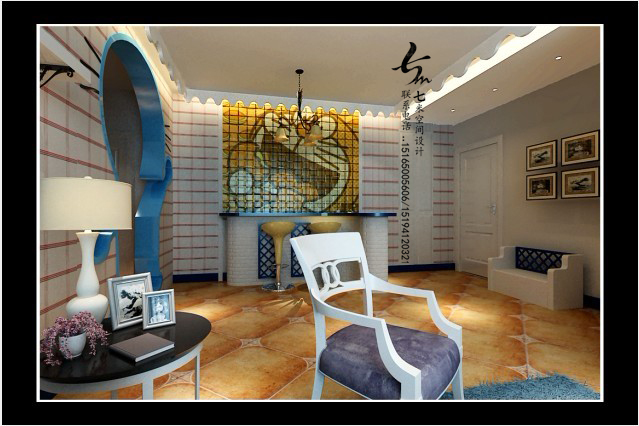 蓝天航空苑-主题设计-三居室