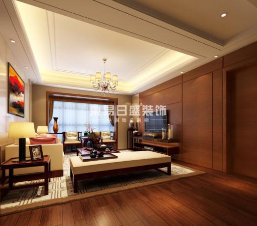 郑州广汇PAMA140平新中式装修-中式风格-三居室