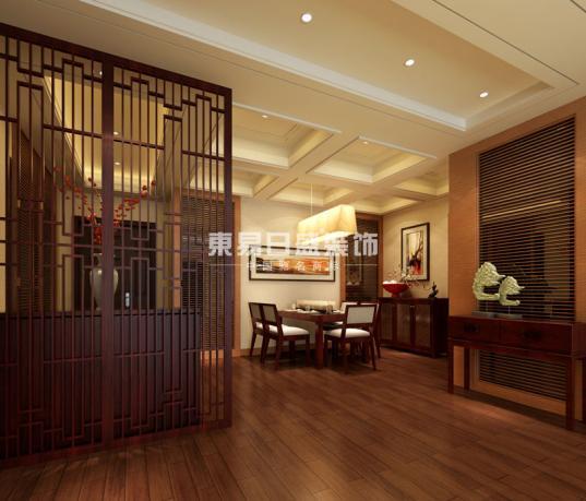 郑州广汇PAMA140平新中式装修-中式风格-三居室