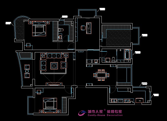 绿地半山国际花园-简欧风格-三居室