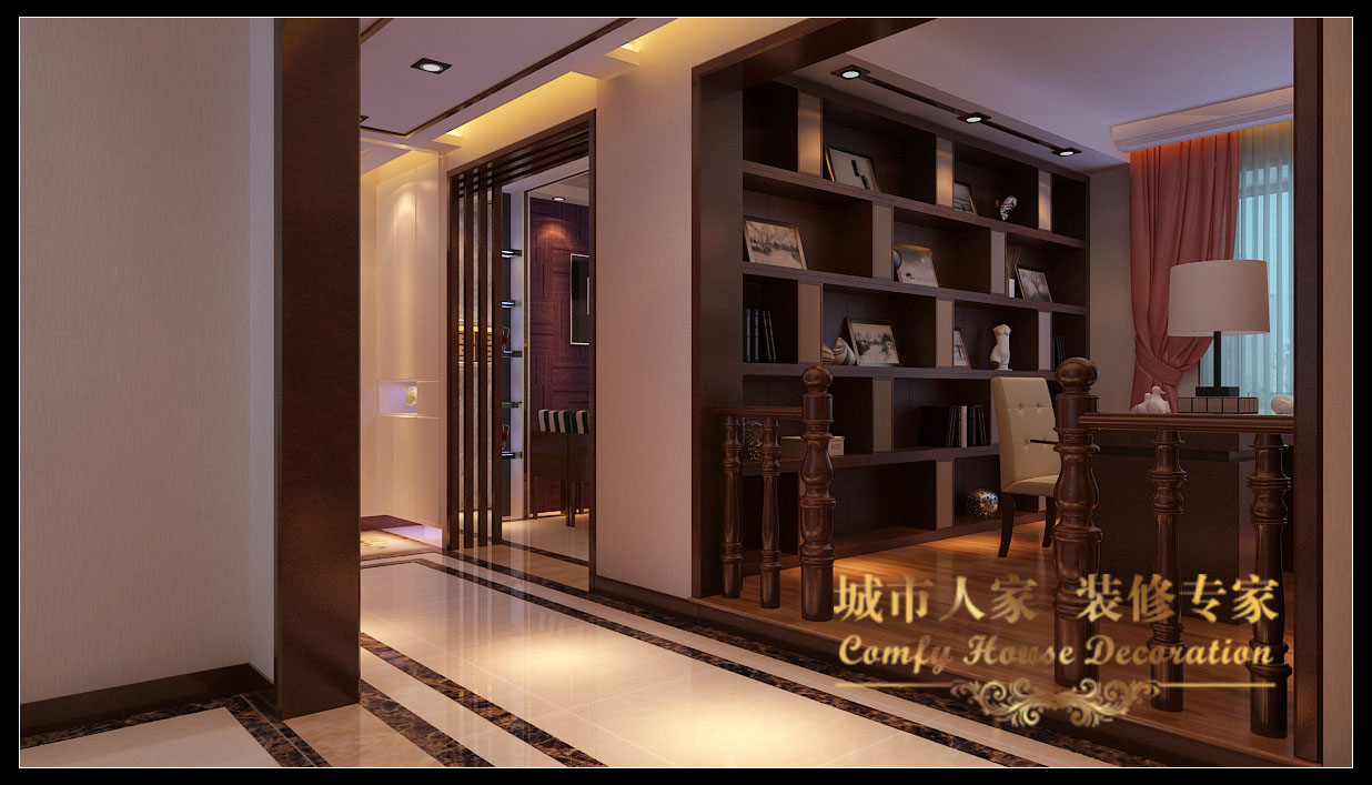 君泰风尚国际-中式风格-六居室