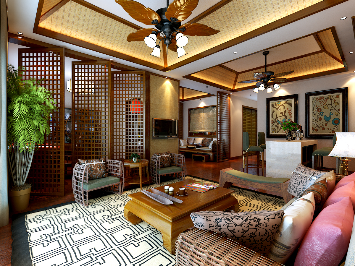 麗山国际-东南亚风格-五居室
