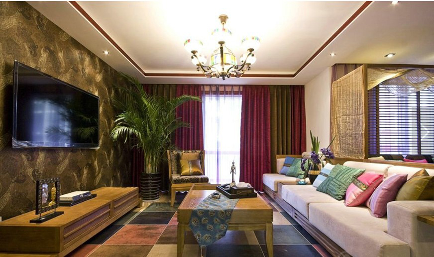 中海紫御观邸-东南亚风格-四居室