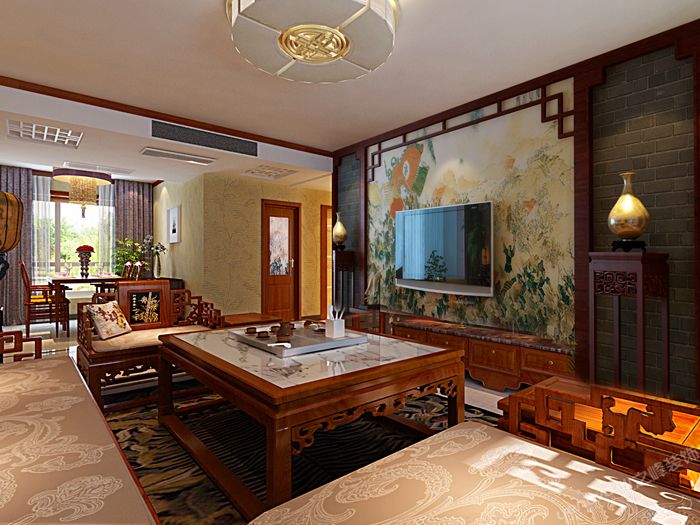 中海明珠-中式古典-四居室