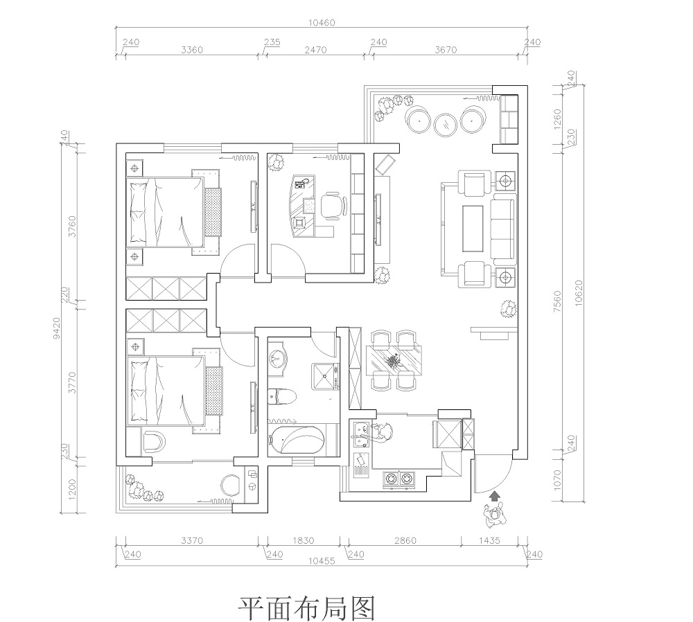 泰和苑-中式风格-二居室