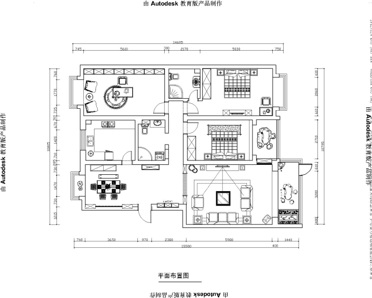 天伦庄园-中式古典-三居室