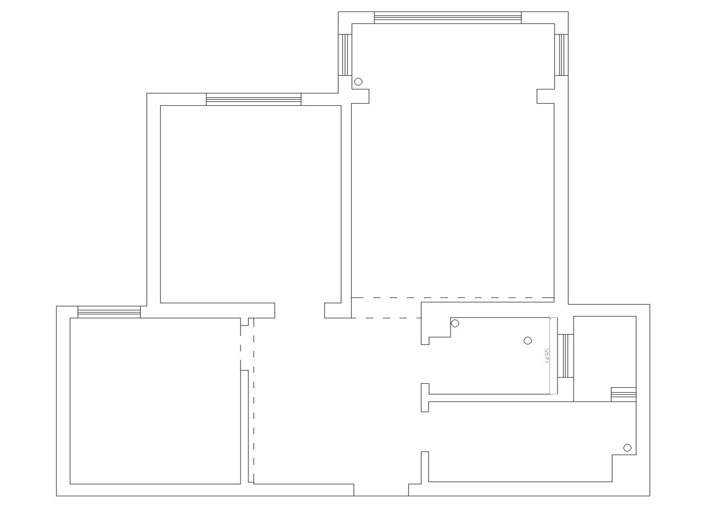 中信城-二居室-86.00平米-装修设计