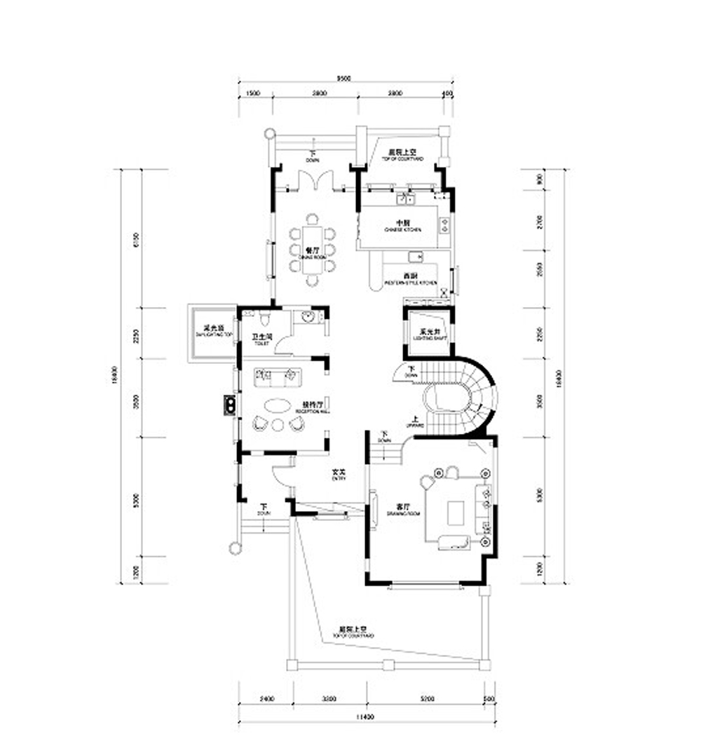 棕榈滩墅-六居室-1145.00平米-装修设计
