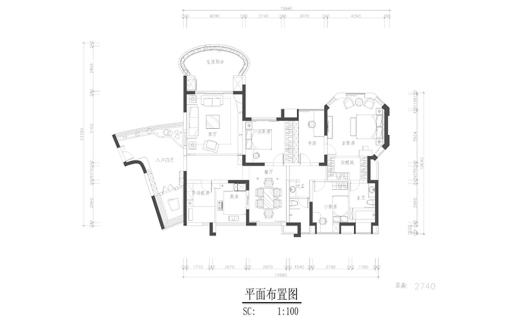 40万地中海风格四居室装修案例大全-天津装修设计-天津房天下家居装修