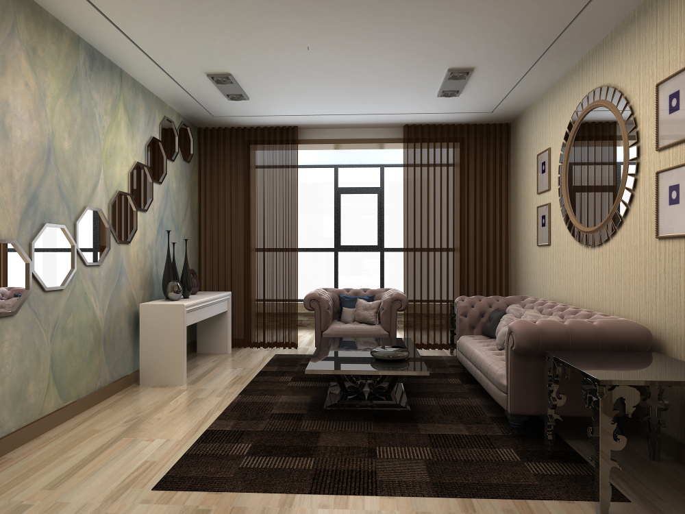 阳光汾河湾140平三居室现代中式装修设计方案