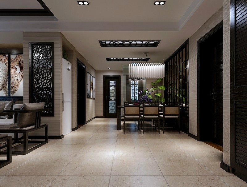 鑫苑世纪东城三室两厅中式风格设计