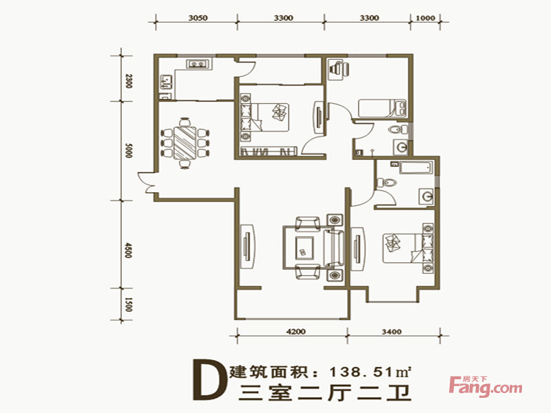 太原海棠公馆138平米混搭风格设计效果图