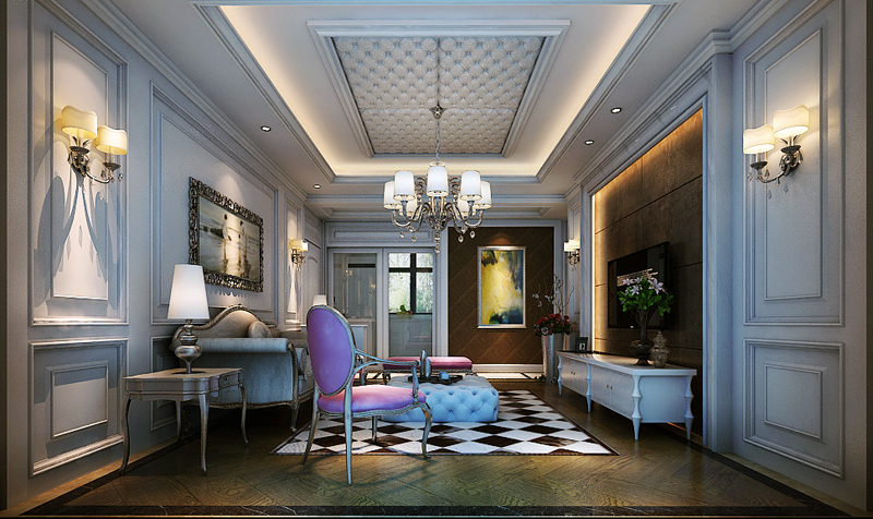 新里卢浮宫馆三期-三居室-140.00平米-装修设计