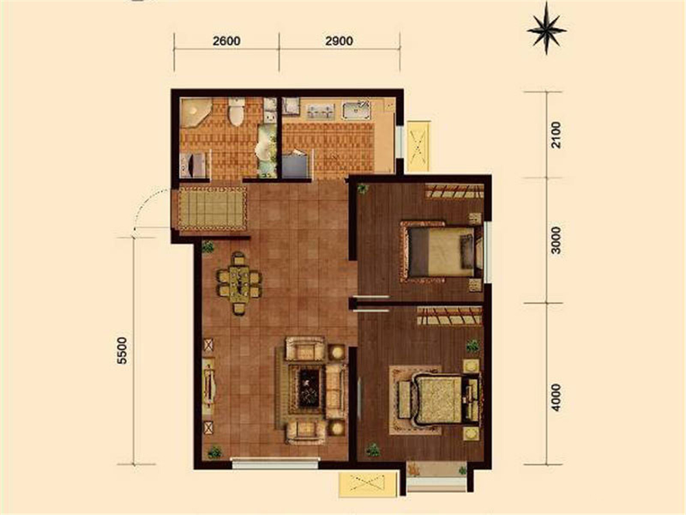 日韩风格-三居室——90平米来自星星的家装
