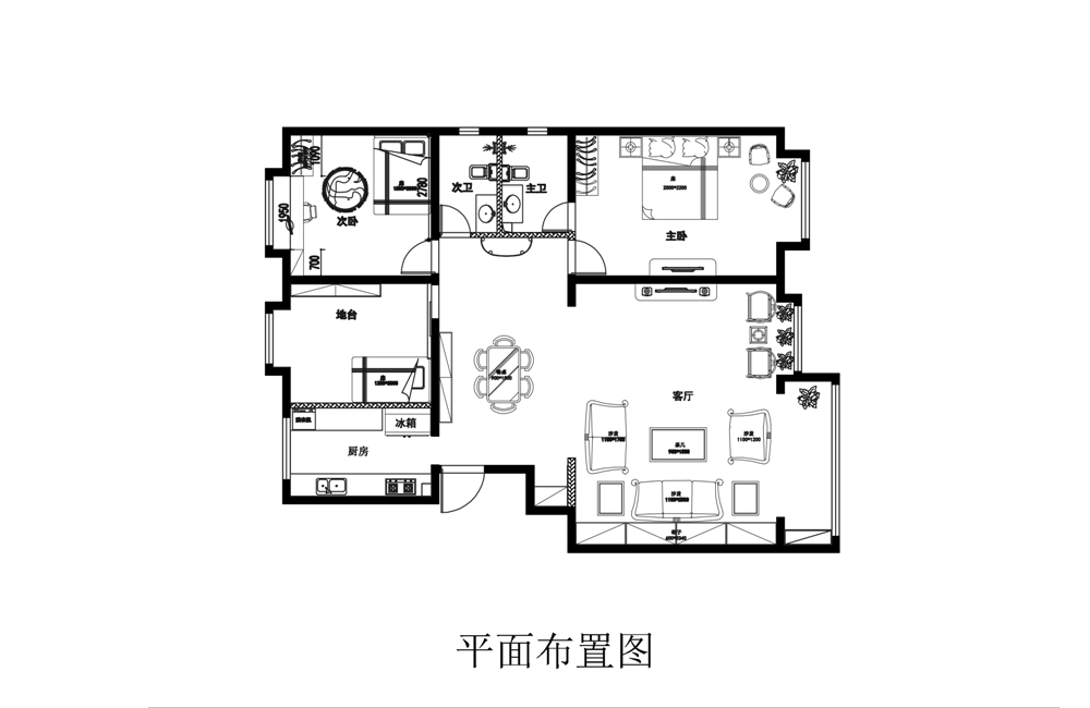 欧美风情三居室156平米15.