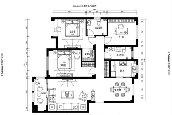 新中式-140平方三居室