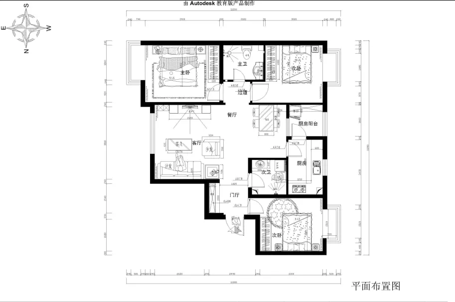 金盏嘉园103平米时尚简约的家
