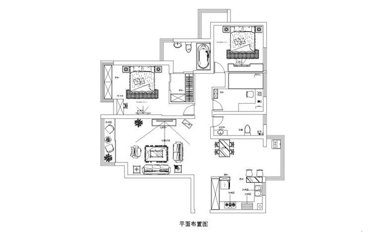 广汇PAMA180平四居室现代简约装修设计
