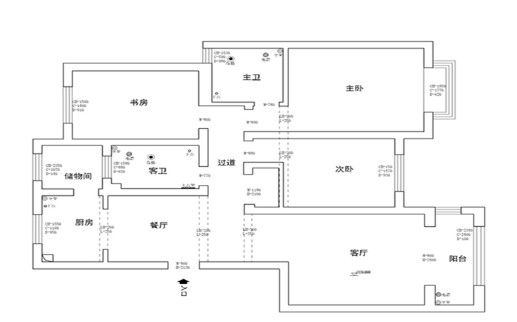 丰泽新苑123平三居新中式风格设计方案