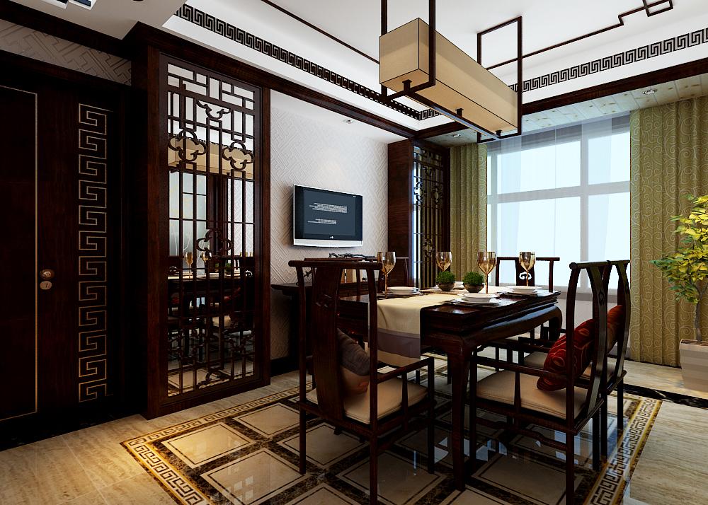 上东城-中式古典142平清雅客、餐厅设计