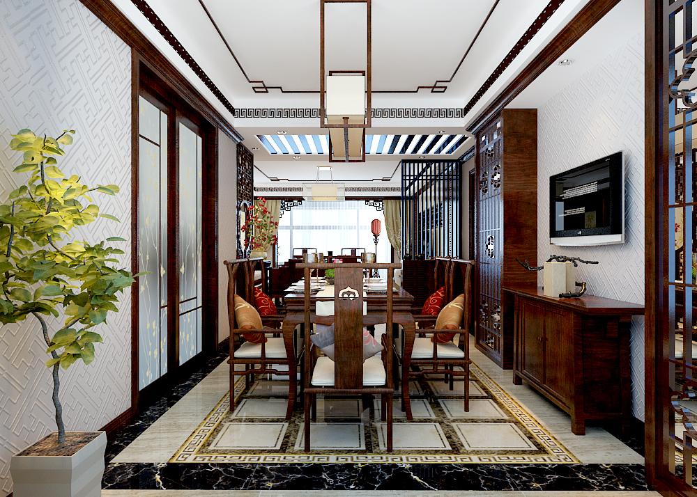 上东城-中式古典142平清雅客、餐厅设计