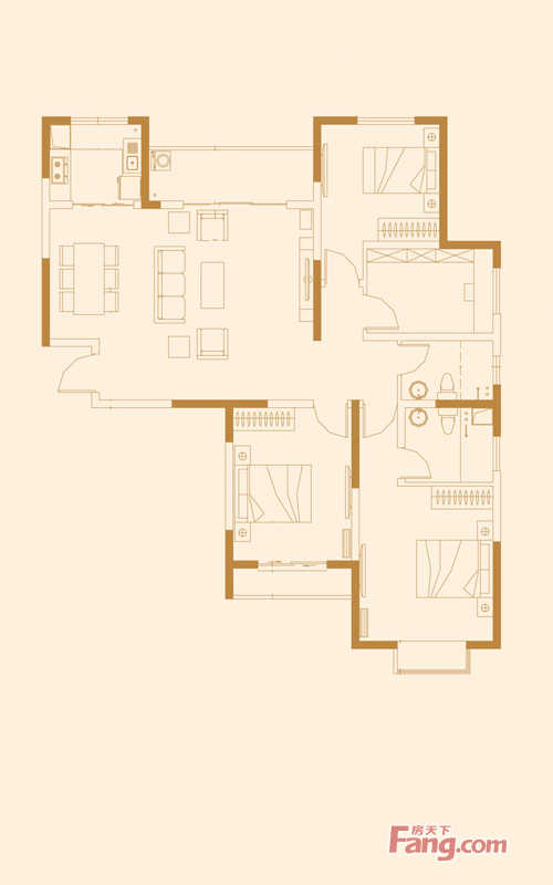 永威翡翠城-三室两厅-现代简约设计