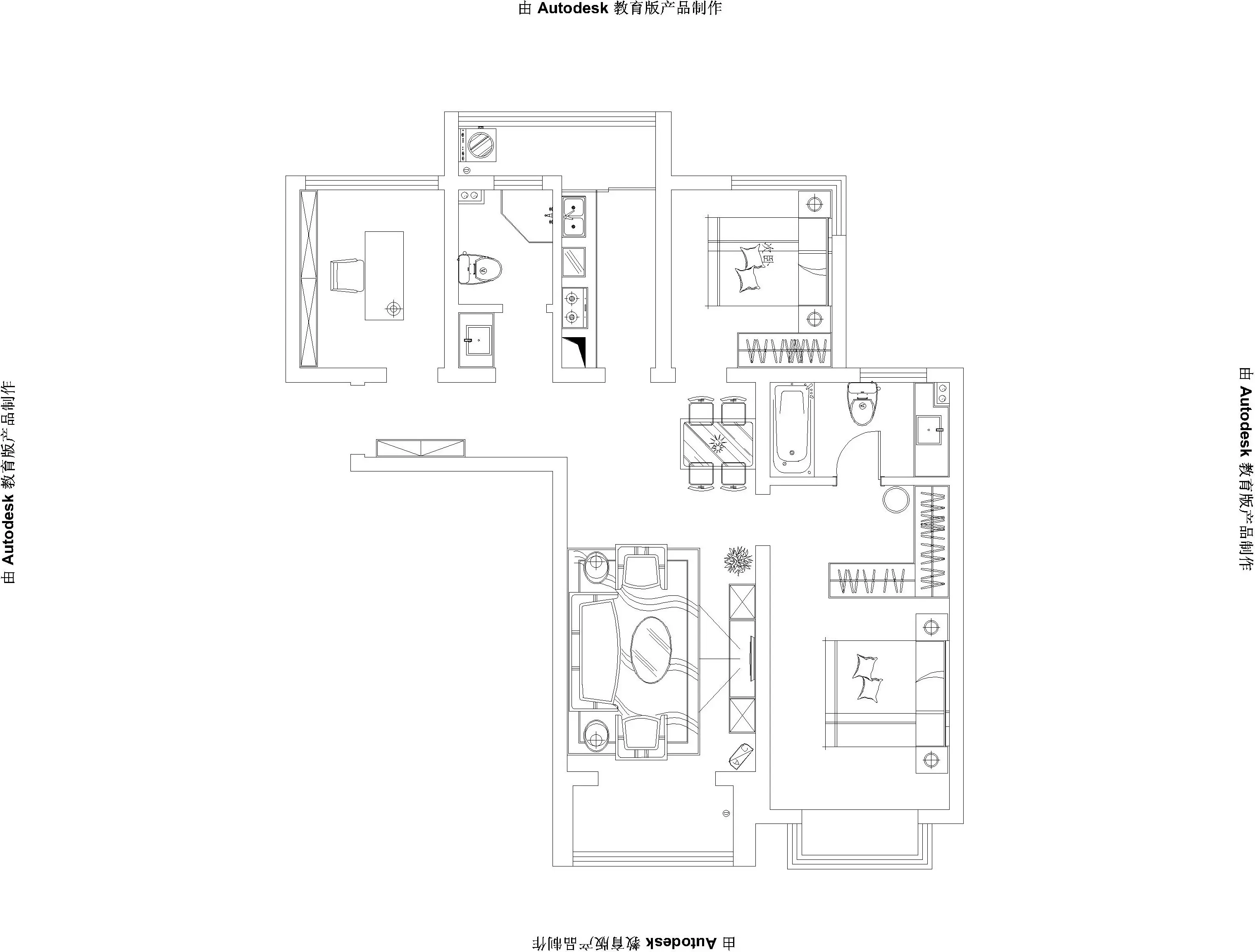 114平米-户型图装修效果图