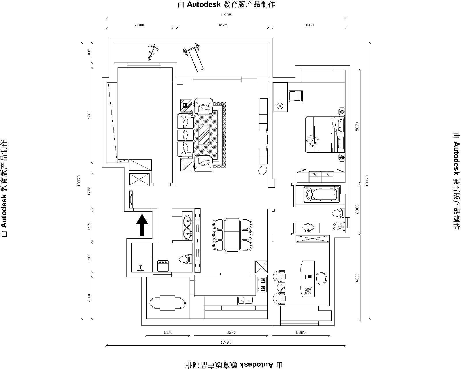 华润凯旋门-150平低调奢华设计-三居室