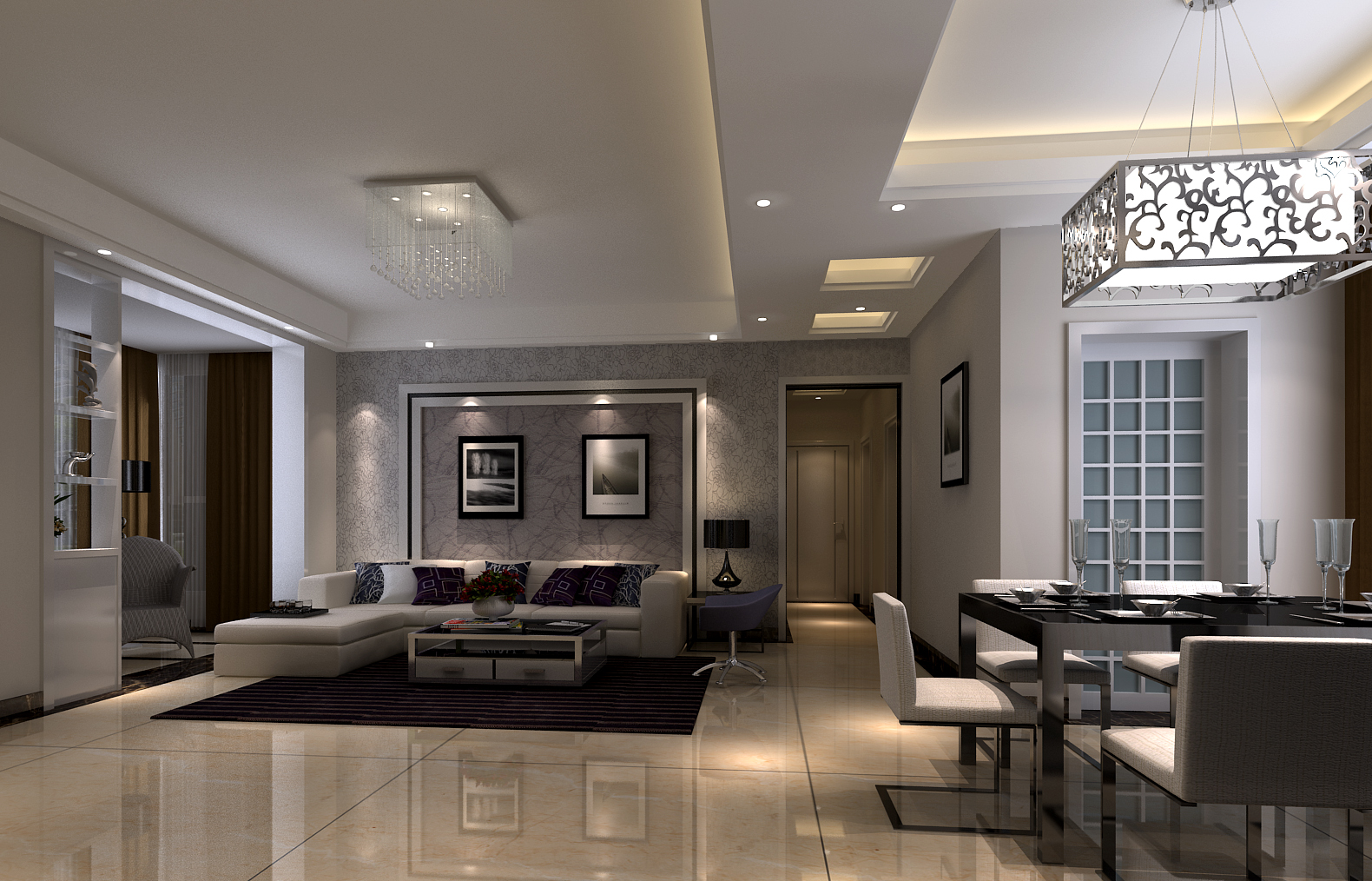 紫荆尚都-三室两厅-现代简约设计
