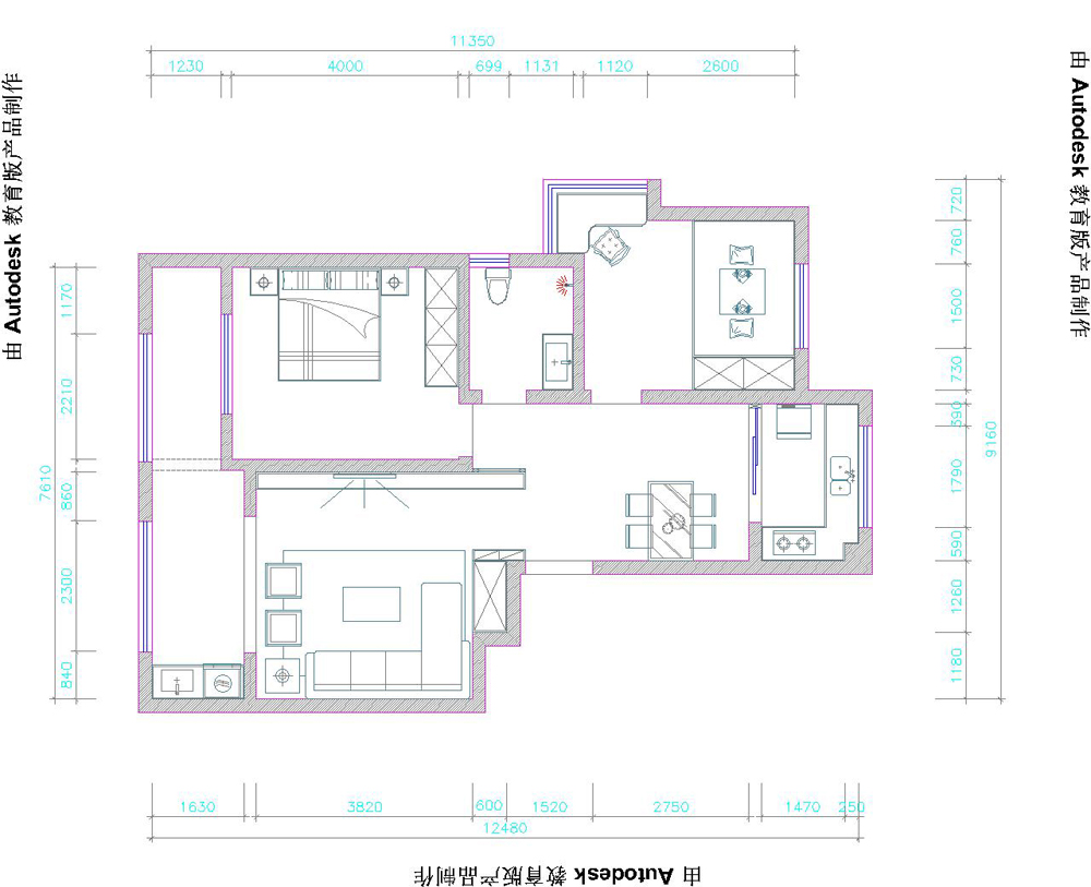 豫林嘉园-二居室-100.00平米-装修设计