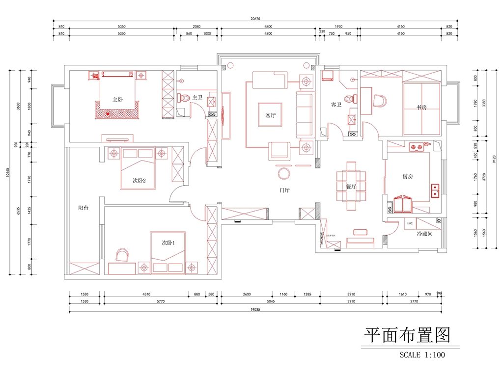 太原书香苑中式风格220平米装修设计案例